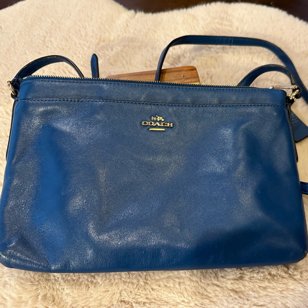 Royal blue Coach crossbody